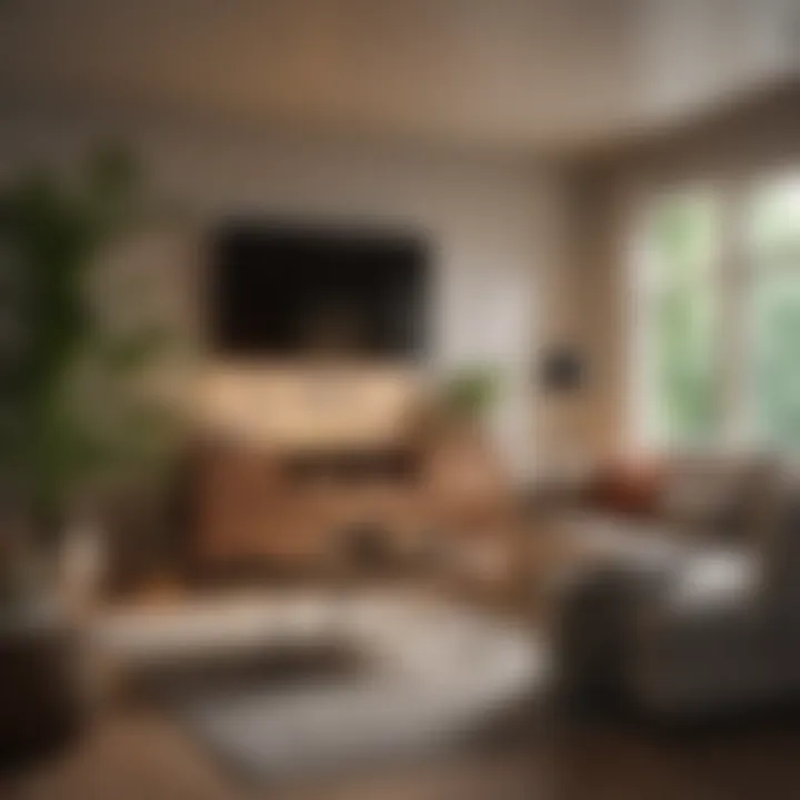Ambient lighting solutions creating a relaxing atmosphere in the living room.