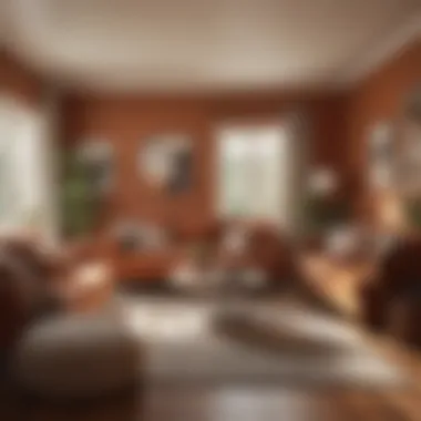Cozy Warm Color Palette in Living Room Cozy living space featuring warm color palettes and inviting decor.
