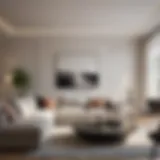 Elegant living room with a minimalist design and plush seating arrangements.