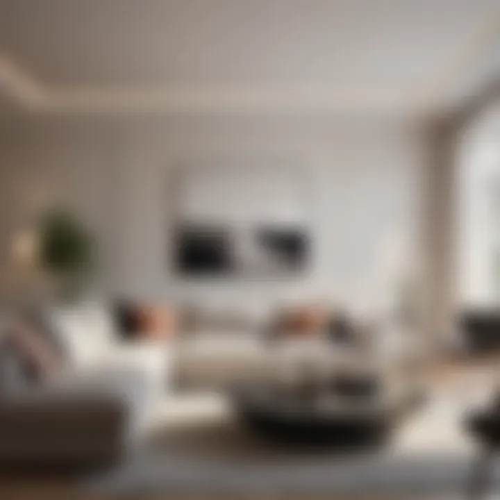 Elegant living room with a minimalist design and plush seating arrangements.