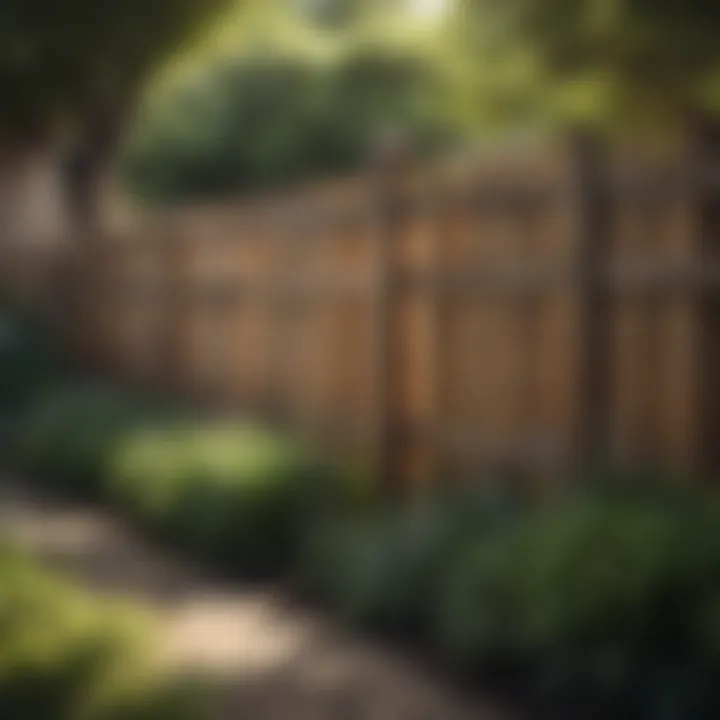 Rustic wooden fence surrounding a cozy garden