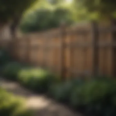Charming Rustic Wooden Fence Enclosing a Serene Garden Rustic wooden fence surrounding a cozy garden