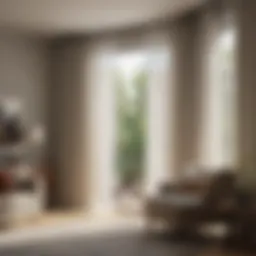 Elegant sheer curtains enhancing natural light in a modern living room.