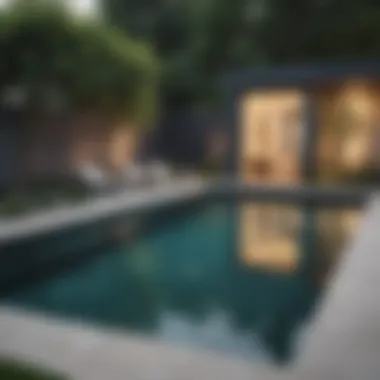 Minimalist Small Inground Pool with Modern Touches A minimalist small inground pool surrounded by modern landscaping