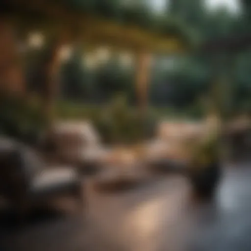 Stylish patio seating arrangement showcasing modern design