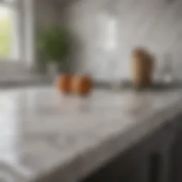 Elegant marble countertop with unique veining