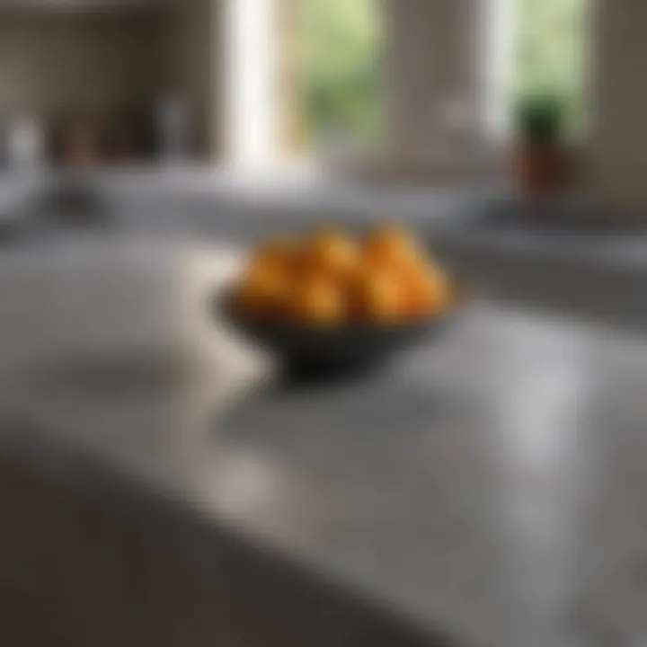 Modern concrete countertop with a sleek finish
