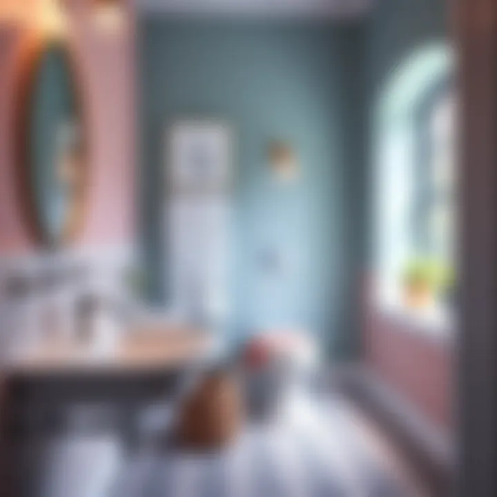 Bright color palette enhancing a small bathroom