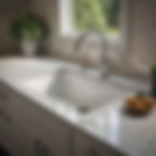 Sleek undermount sink in a modern kitchen