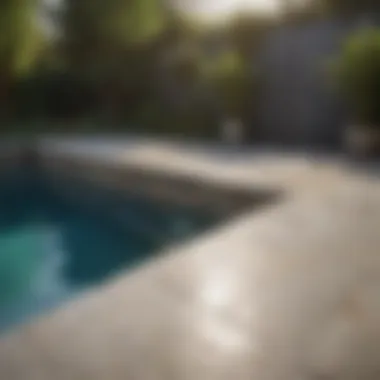 Elegant Stone Pool Decking Elegant stone pool decking highlighting natural aesthetics