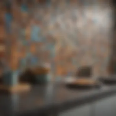 Vibrant Mosaic Tiles Enhancing Aesthetic Appeal Vibrant mosaic tiles enhancing kitchen aesthetics