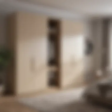 Integrated wardrobe design seamlessly blending with bedroom decor
