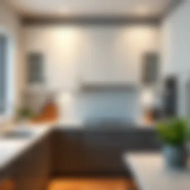 Effective installation of kitchen wall cabinets in a sleek kitchen