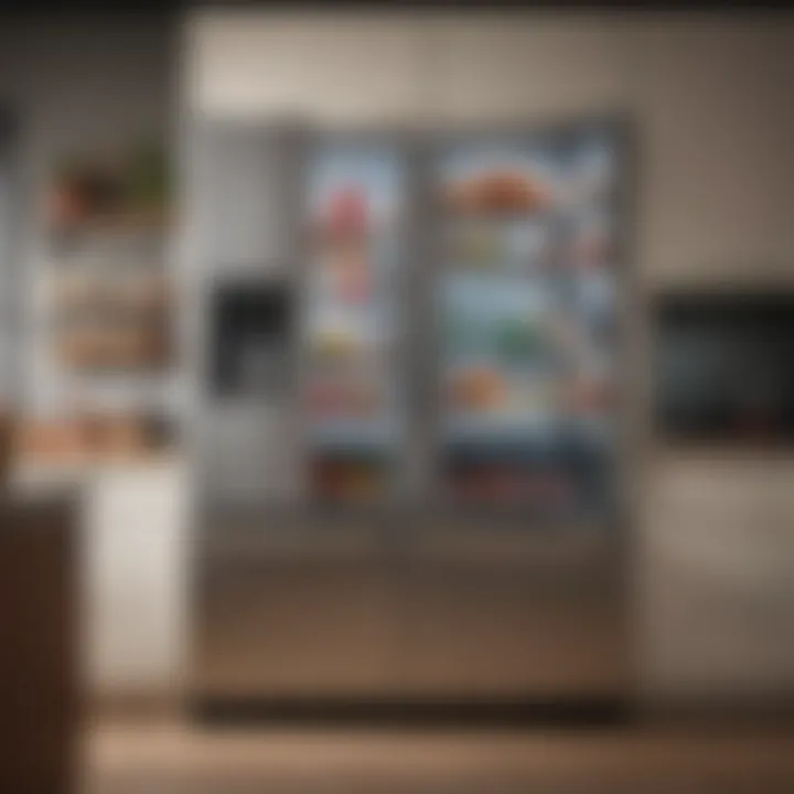 Maintenance tips for the KitchenAid refrigerator displayed visually.