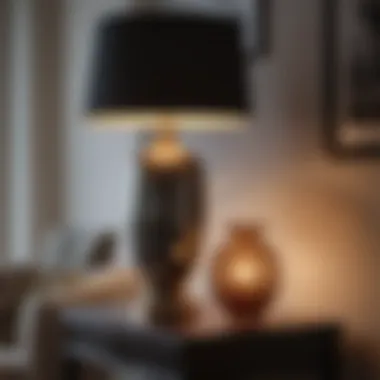 Unique Accent Lamp Enhancing Aesthetic Appeal Unique accent lamp on a side table with decorative elements