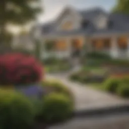 A beautifully landscaped front yard showcasing vibrant flowers and well-maintained shrubs that enhance curb appeal.