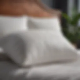 Soft texture of Leesa down alternative pillow showcasing its comfort