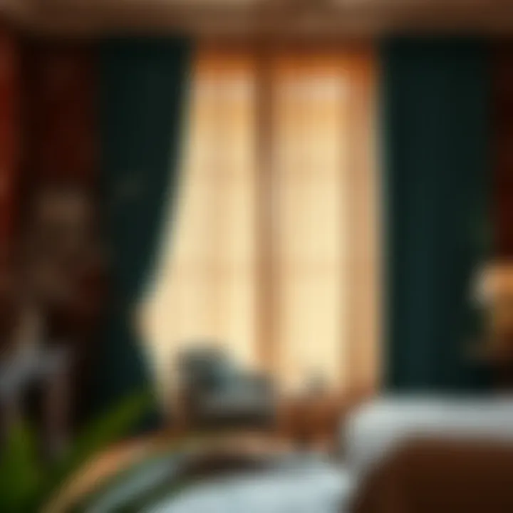 Velvet Luxury: Creating a Warm Ambiance Luxurious velvet curtains adding warmth to the room