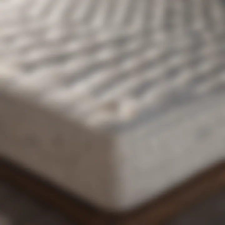 Diagram showcasing mattress materials and their benefits