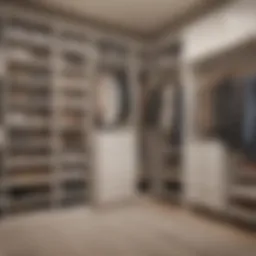 Stylish closet organization with labeled bins