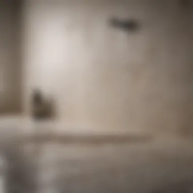 Preparation of a pristine surface for effective recaulk Cleaned shower surface ready for recaulk application