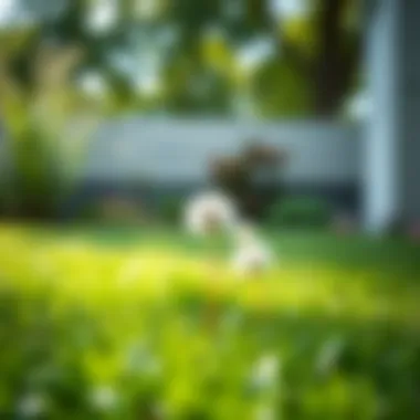 Thriving Lawn Post Dandelion Management Healthy lawn after successful dandelion removal
