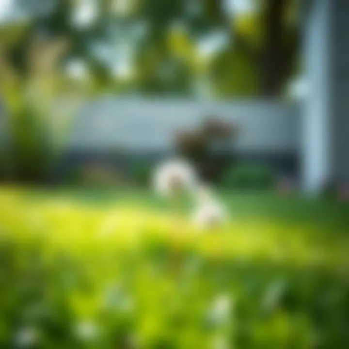 Thriving Lawn Post Dandelion Management Healthy lawn after successful dandelion removal