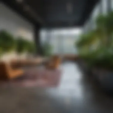 Biophilic Design in Modern Workspaces An innovative workspace showcasing biophilic design with indoor plants