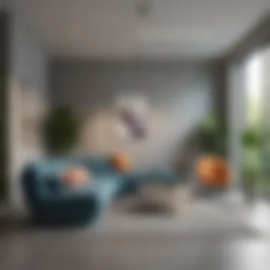 Relaxing Break Area with Ergonomic Furniture A serene break area featuring ergonomic seating and calming colors