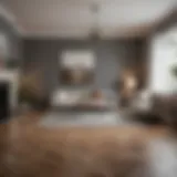 Elegant living room showcasing modern peel and stick tiles.
