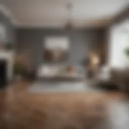 Elegant living room showcasing modern peel and stick tiles.