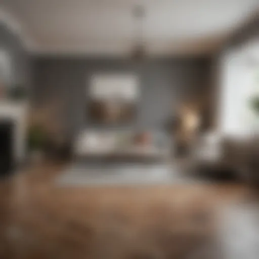 Elegant living room showcasing modern peel and stick tiles.