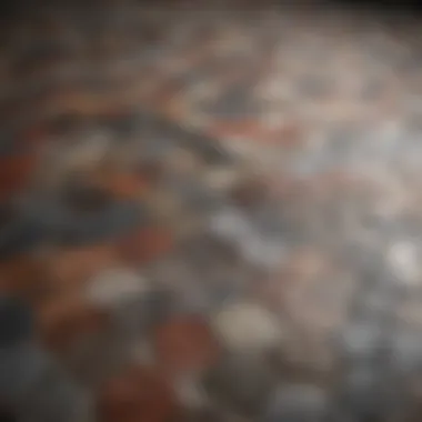 Close-up view of stylish peel and stick tile patterns.