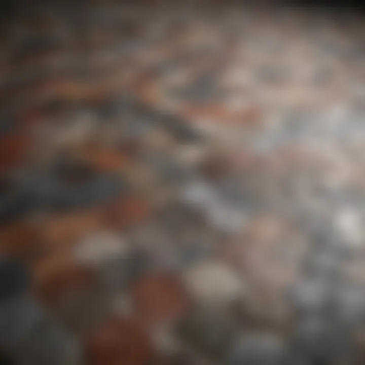 Close-up view of stylish peel and stick tile patterns.