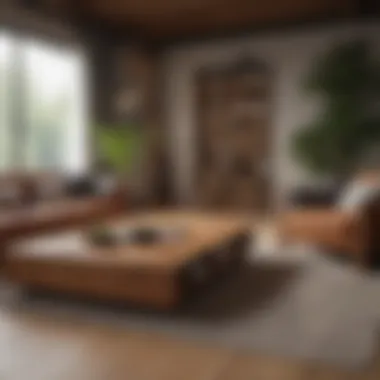 Innovative modular wood furniture arrangement