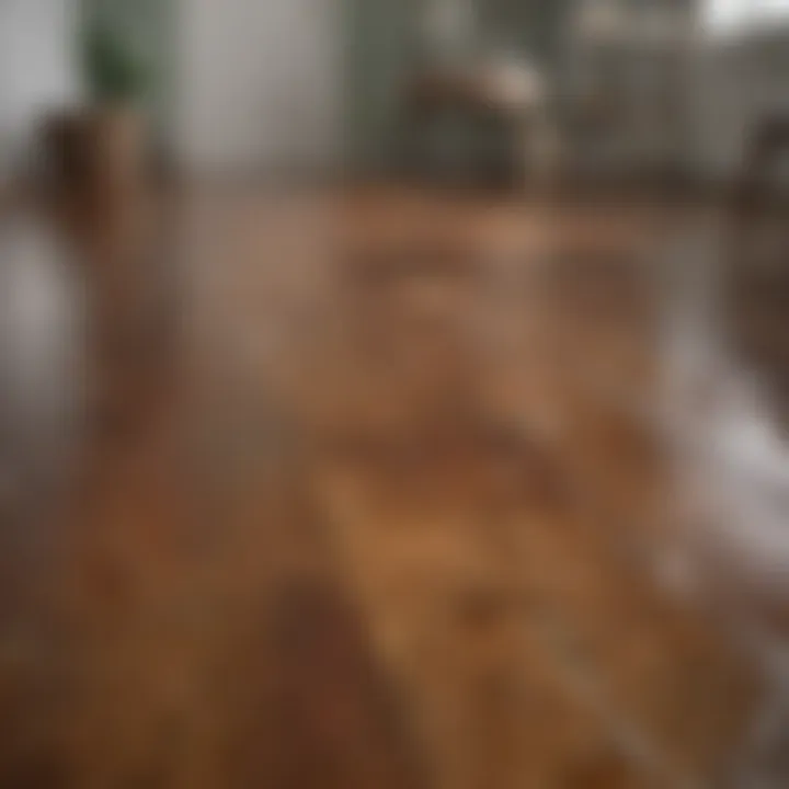 Moisture testing on hardwood surfaces