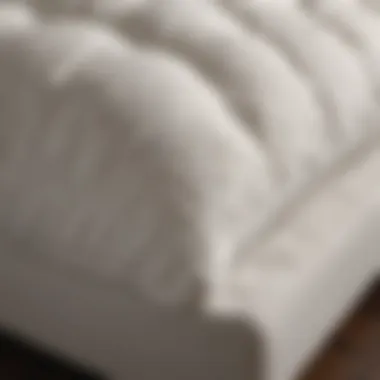 Close-up view of My Pillow bed topper showcasing its unique texture and layers.