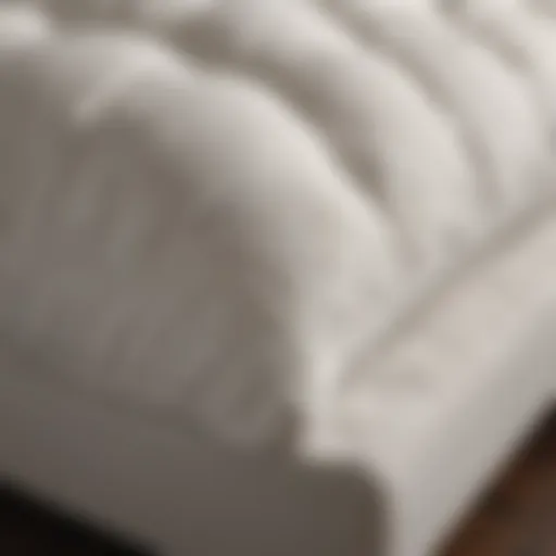 Close-up view of My Pillow bed topper showcasing its unique texture and layers.
