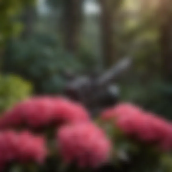 Essential tools for trimming rhododendrons displayed