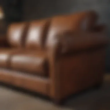 Transformation of Leather Couch Post-Repair Before and after images of a repaired leather couch