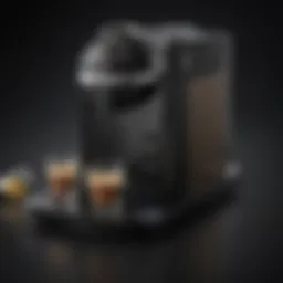 Sleek Nespresso machine with coffee pods