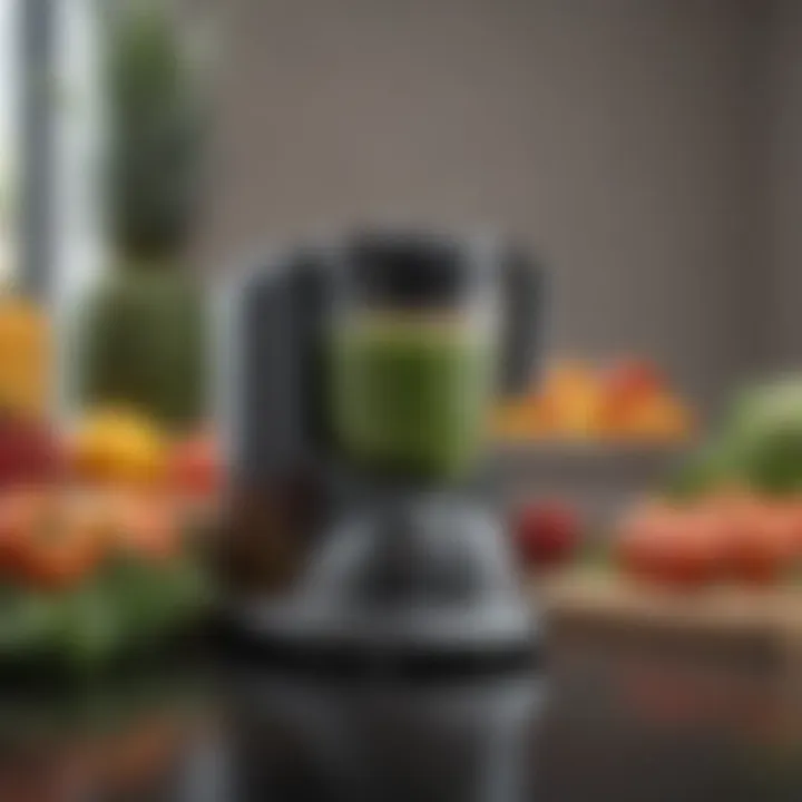 Juicing fresh vegetables and fruits