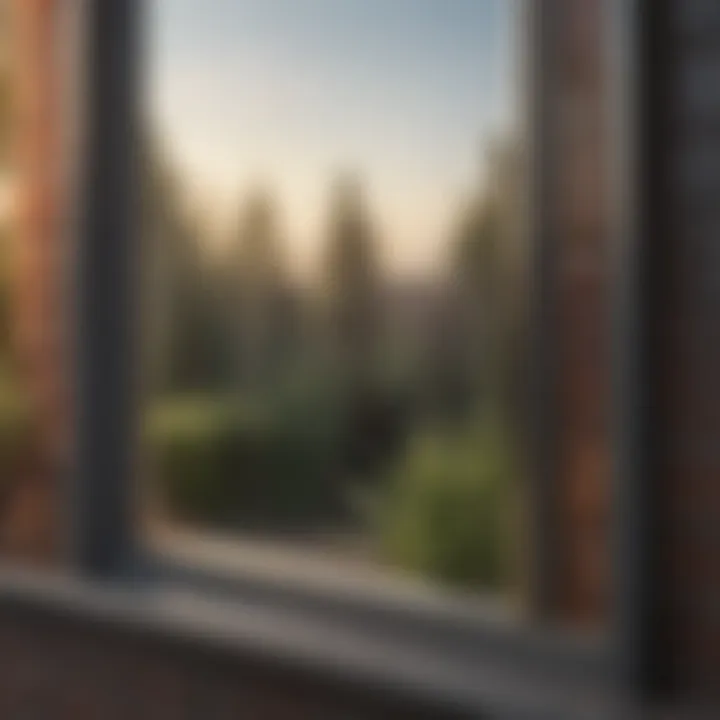A close-up of a streak-free window after using an effective cleaning solution