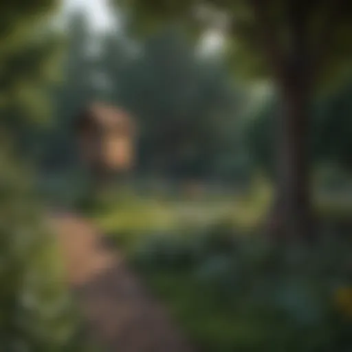 Strategic location for bat houses in a garden