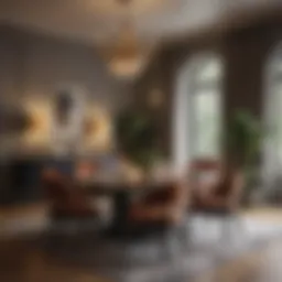 Elegant dining area showcasing optimal chair arrangement