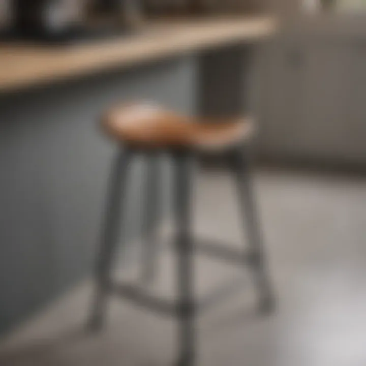 Close-up of an ergonomic stool design