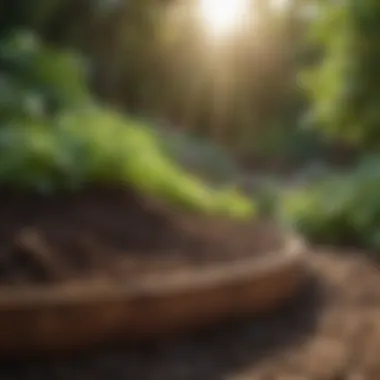 Organic Materials for Soil Enrichment A variety of organic materials used for filling a raised garden bed
