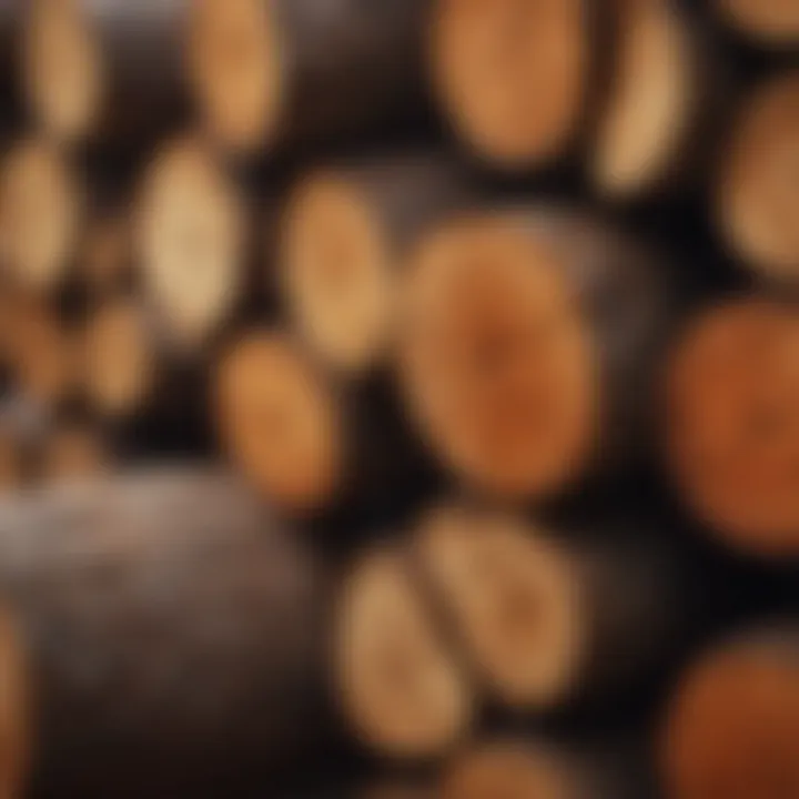 A selection of hardwood logs suitable for pizza ovens