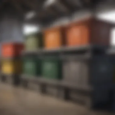 Diverse Materials for Stackable Bins Variety of stackable bins in different materials