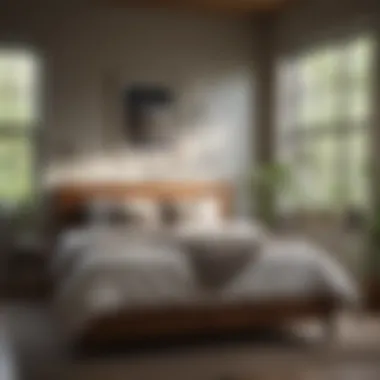Serene Bedroom with Organic Mattress A serene bedroom featuring an organic mattress with natural bedding
